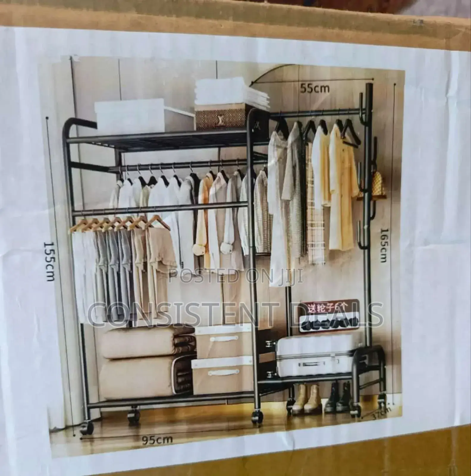 Multipurpose Clothes Hanger Rack With Shoe Rack