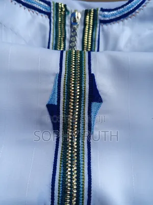 Bridal Traditional Kanzu With a Zip and a Sticker.