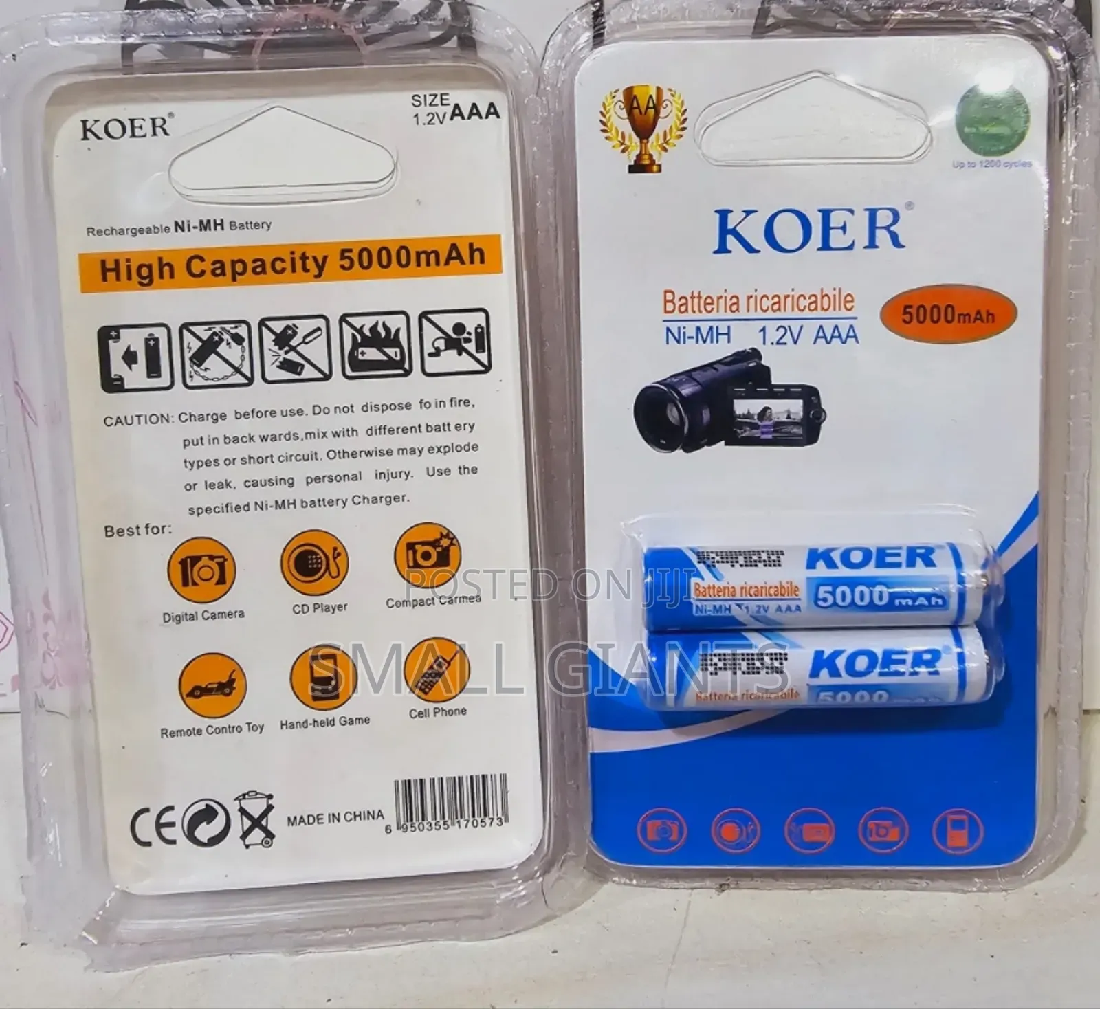 Koer AAA Rechargeable Batteries