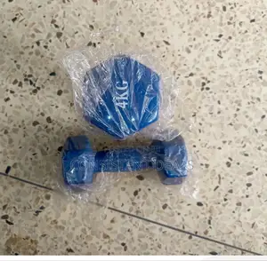 Pair of 4kg Vinyl Coated Hex Dumbells