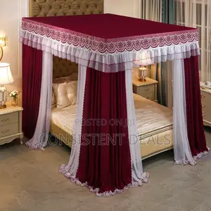 4 Stand Mosquito Net With Curtains