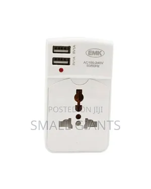 3 Pin/Uk Universal Plug With 2 USB Ports,2 Way Multi Adapter