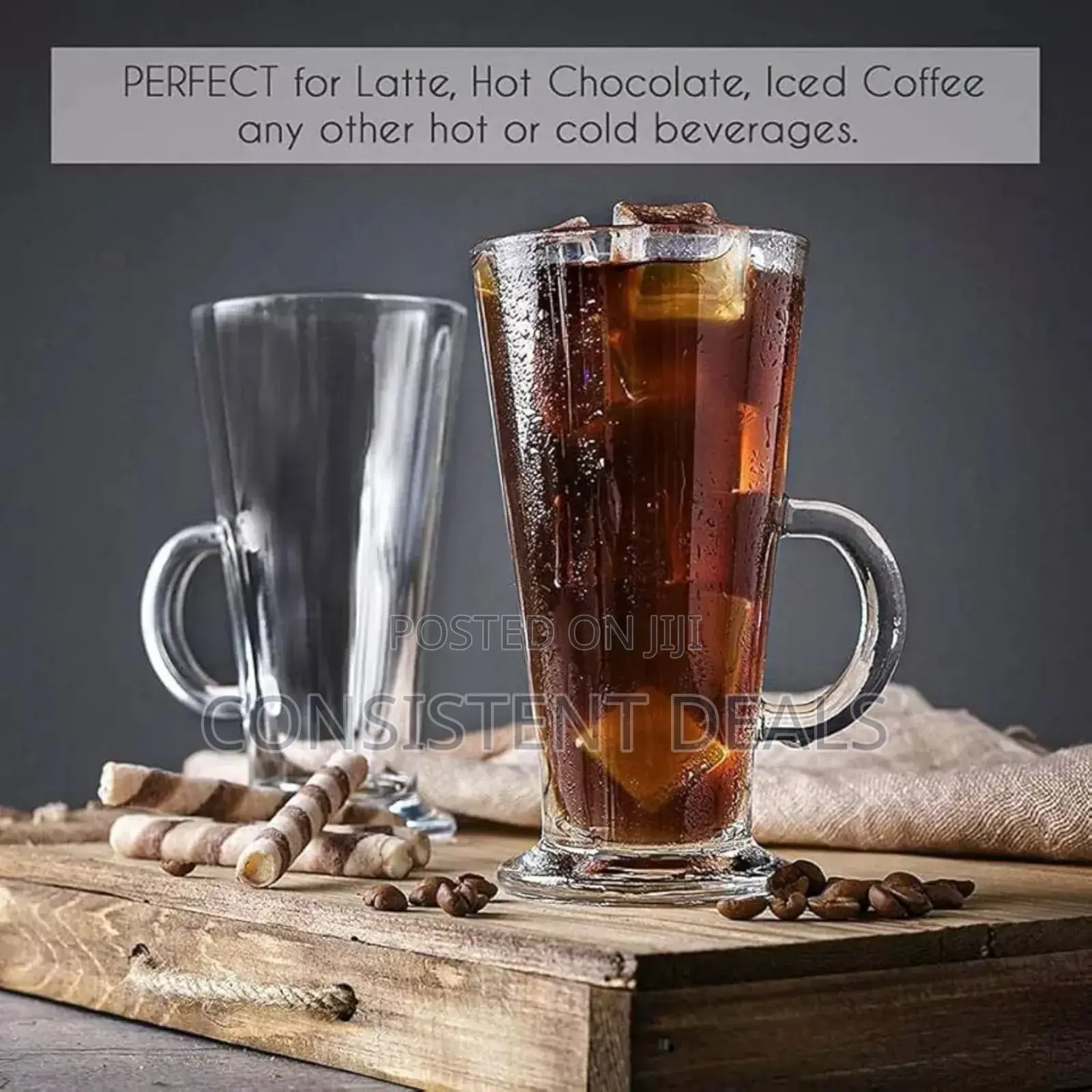 6pcs Latte Coffee Glasses/ Mugs