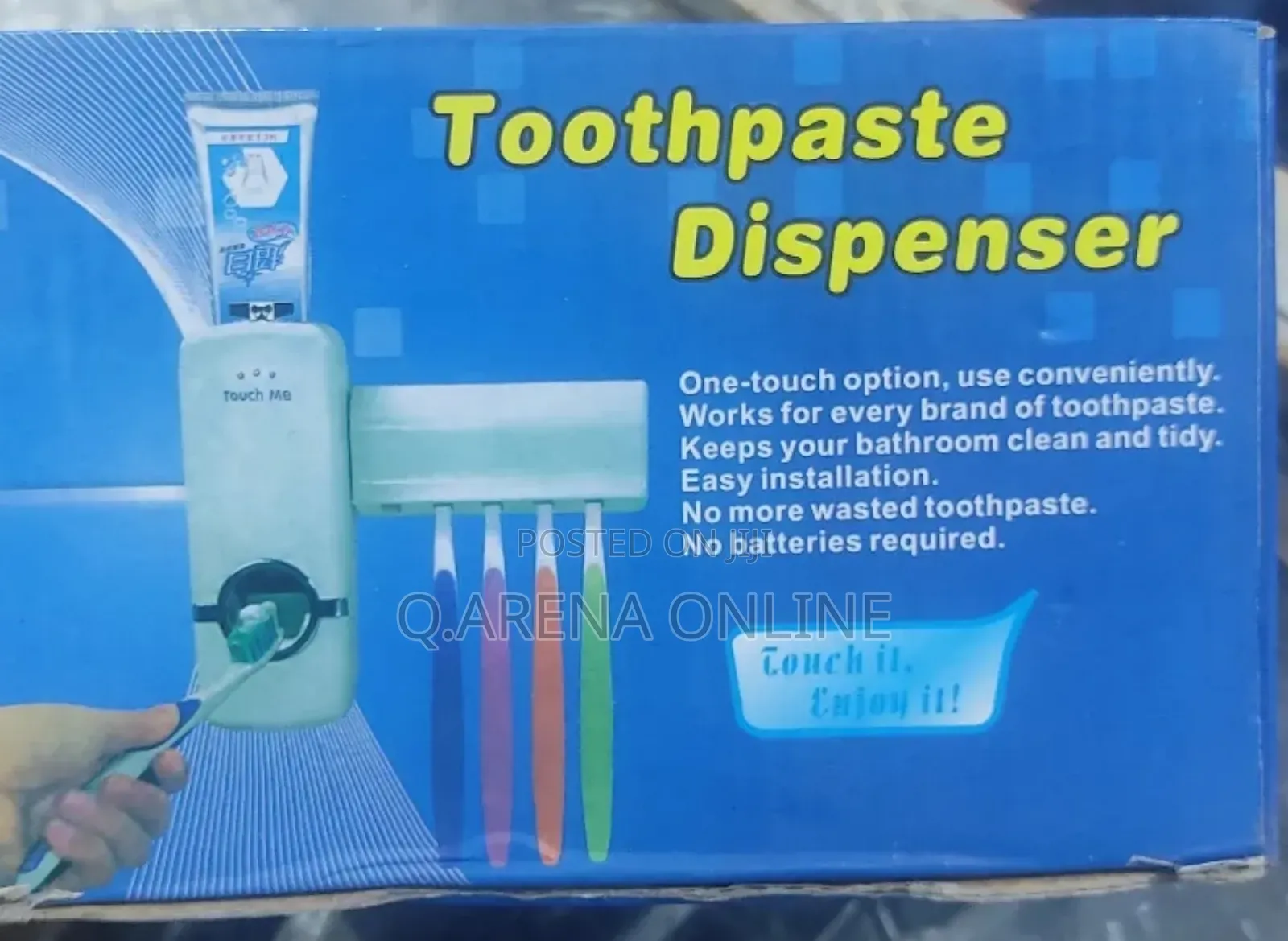Toothpaste Dispenser Plus Toothbrush Holder