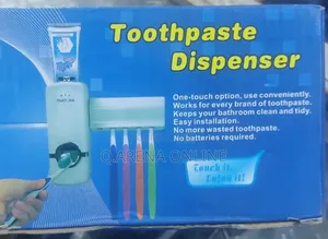 Toothpaste Dispenser Plus Toothbrush Holder