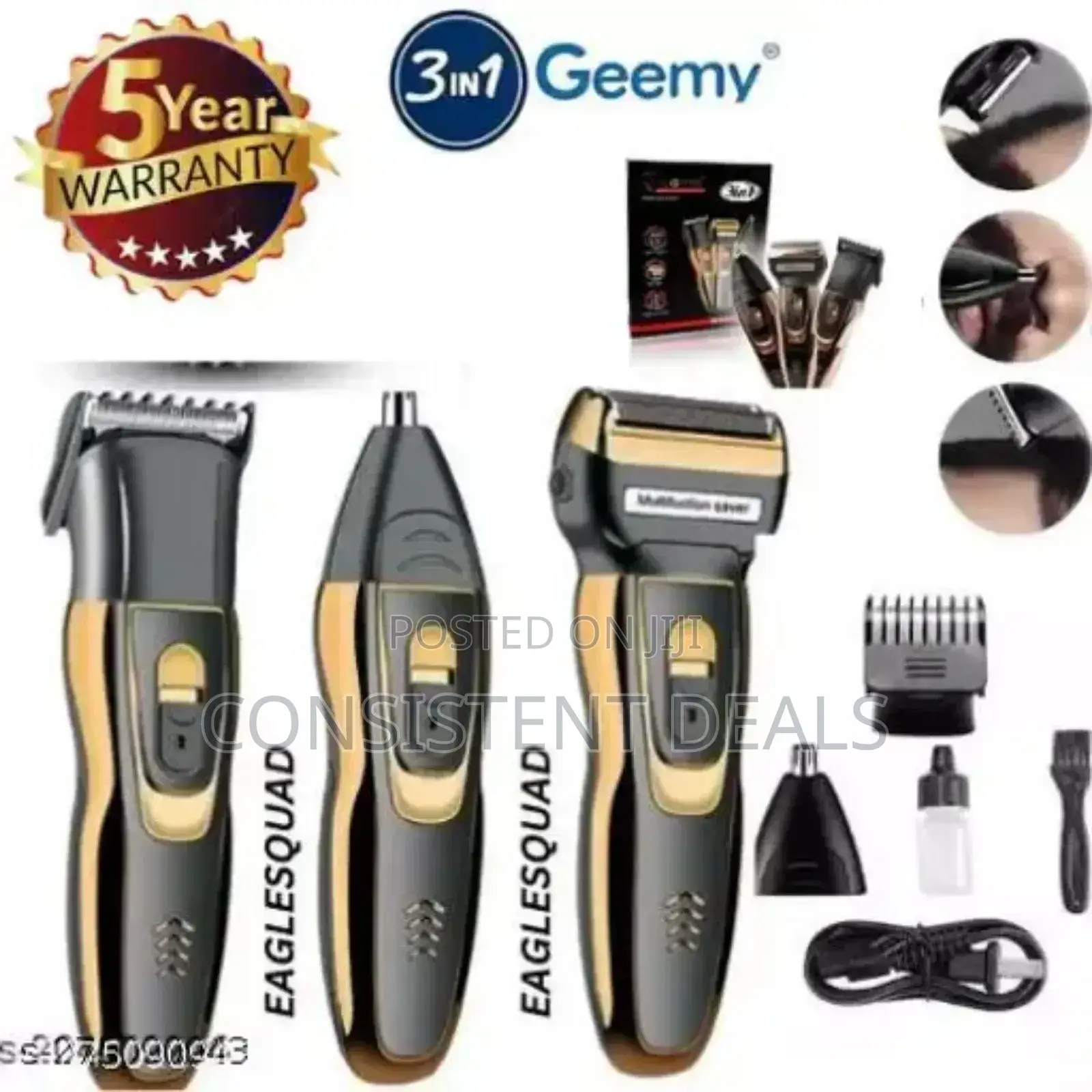 Geemy 3in1 Rechargeable Shaver Kit