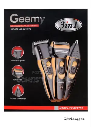 Geemy 3in1 Rechargeable Shaver Kit