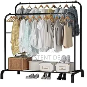 Multifunction Double Rod Clothes Hanger Rack
