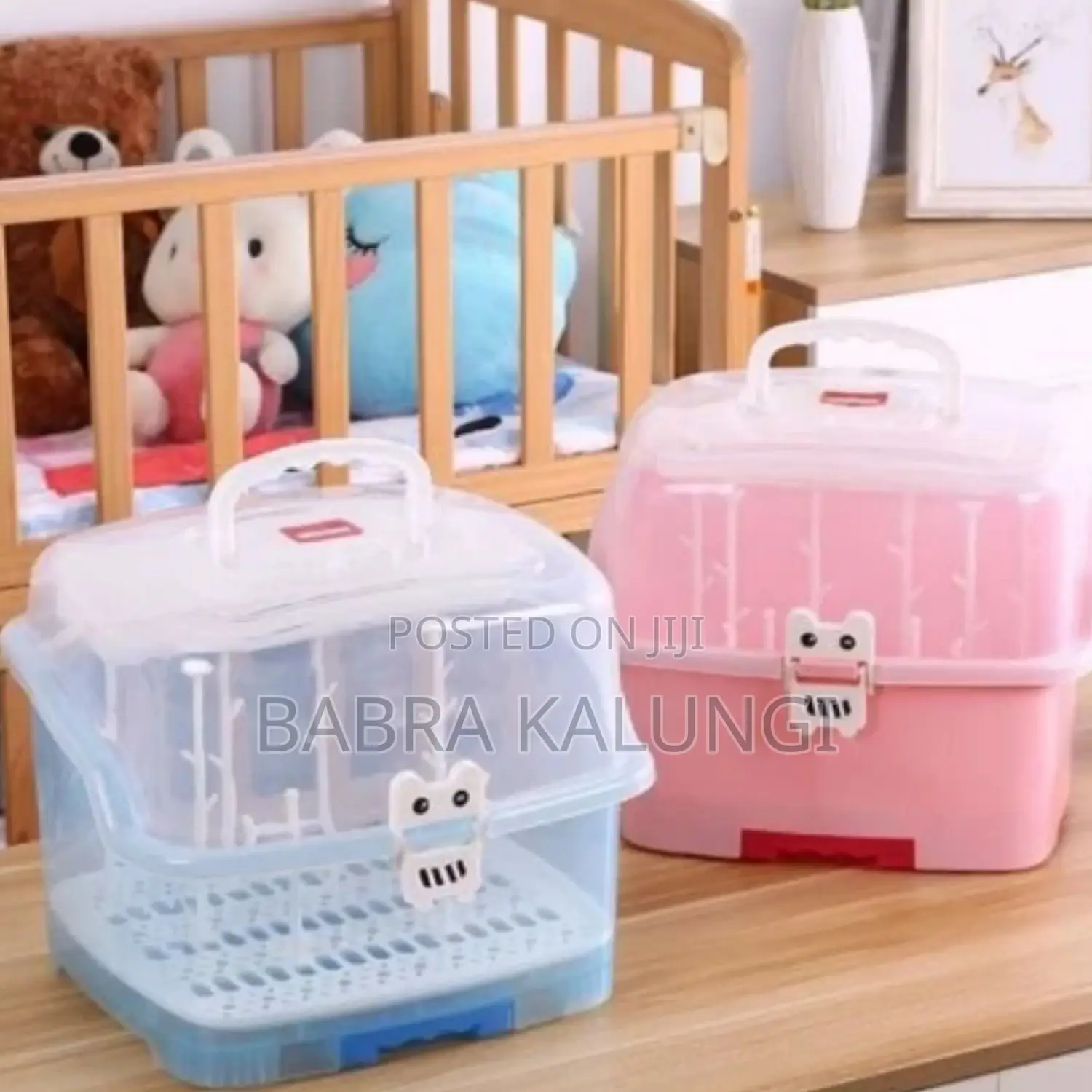 Portable Baby Bottle Drying Rack Storage Box