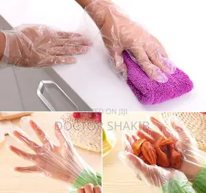 100pcs Disposable Gloves ( Plastic )