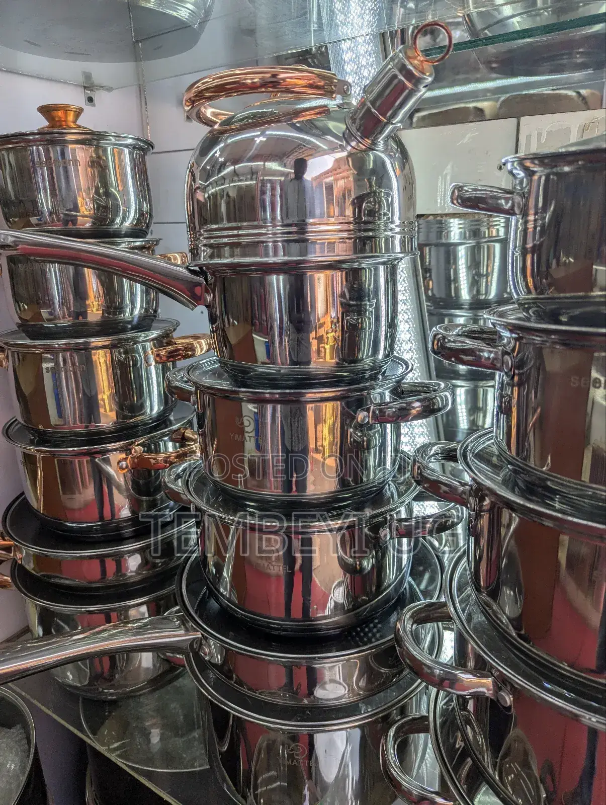 Set of 6 Stainless Steel Cooking Pans