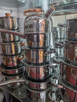 Set of 6 Stainless Steel Cooking Pans