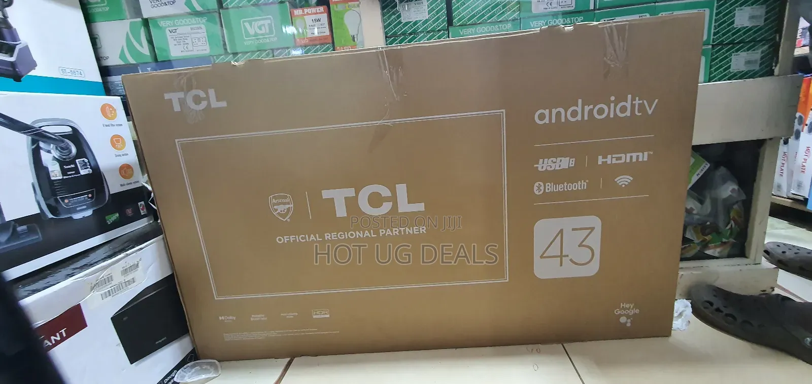 Tcl 43 Inch Smart Android Frameless Led Tv - Black