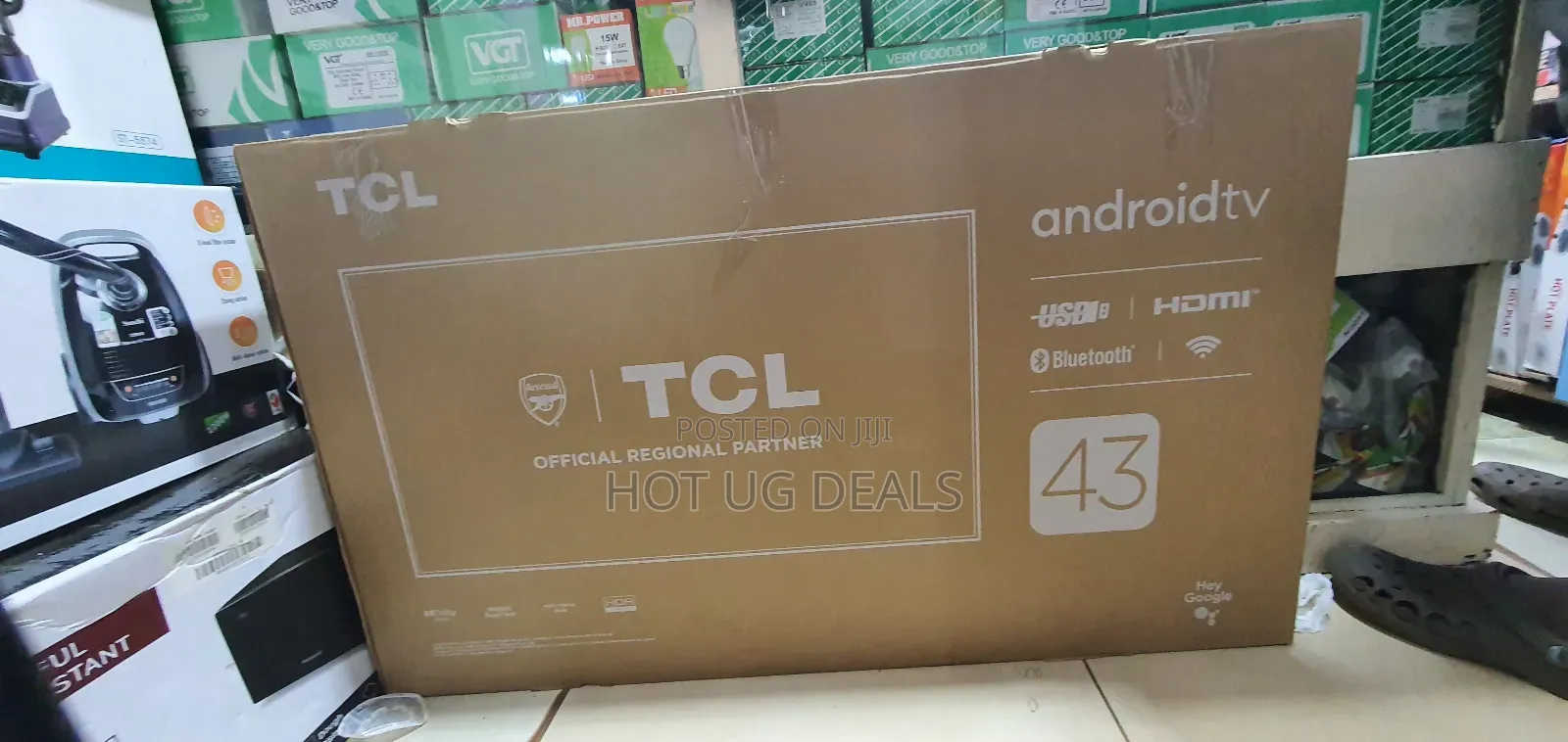 Tcl 43 Inch Smart Android Frameless Led Tv - Black