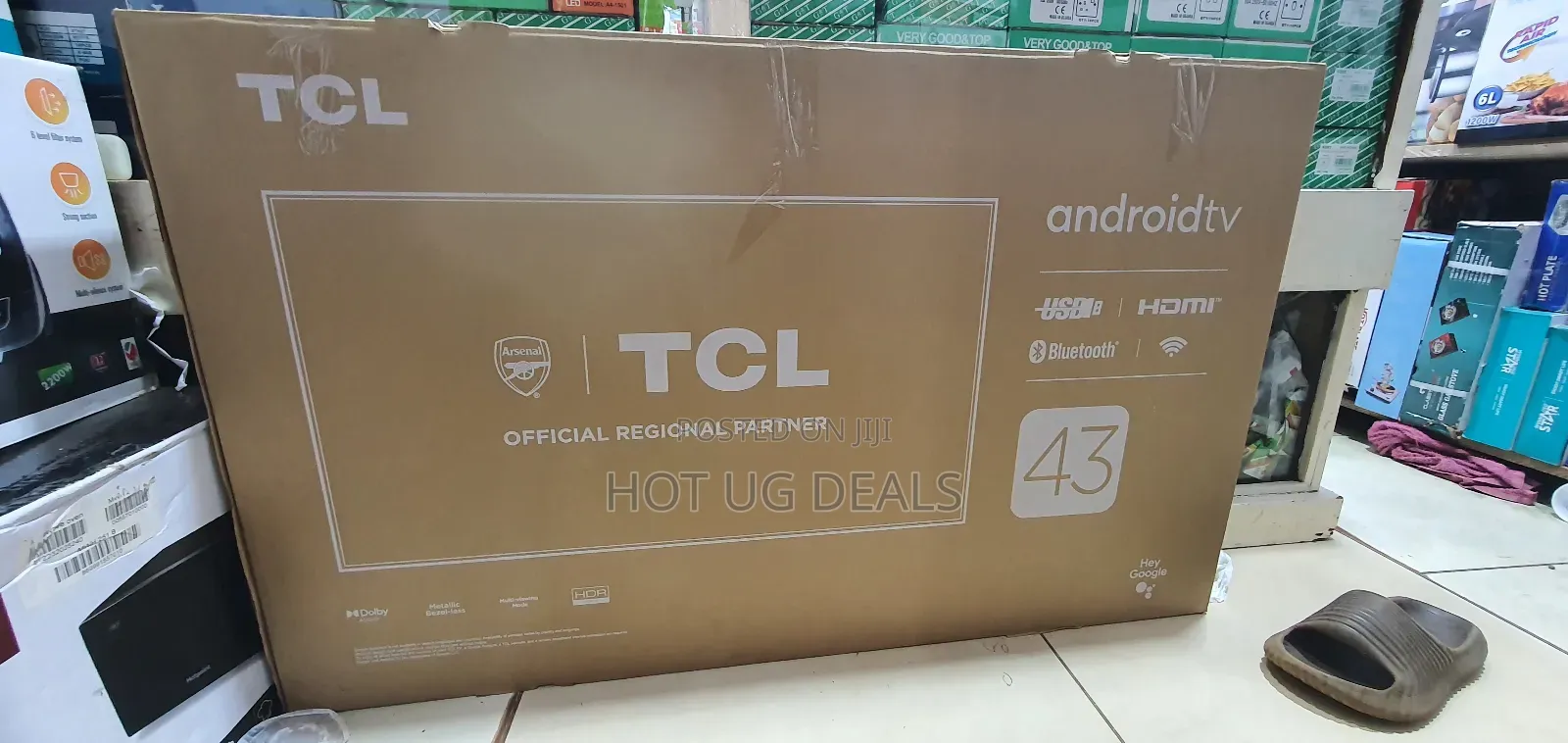 Tcl 43 Inch Smart Android Frameless Led Tv - Black