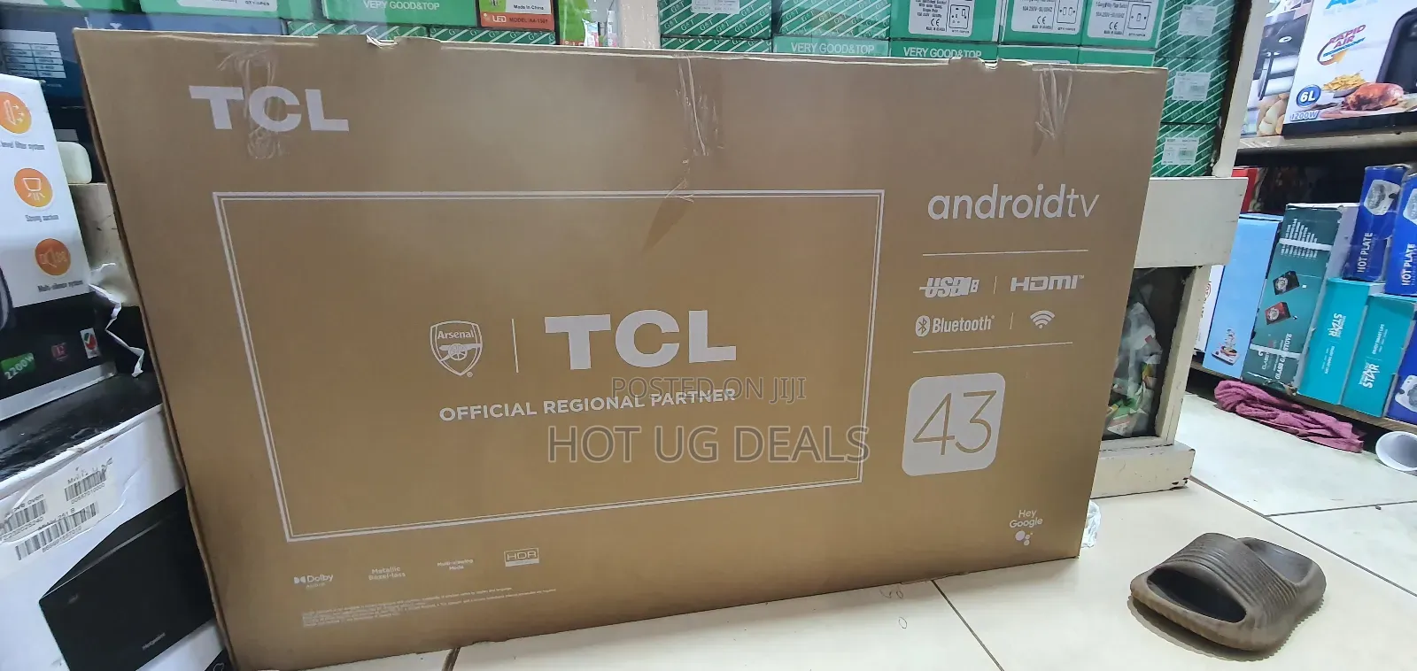 Tcl 43 Inch Smart Android Frameless Led Tv - Black