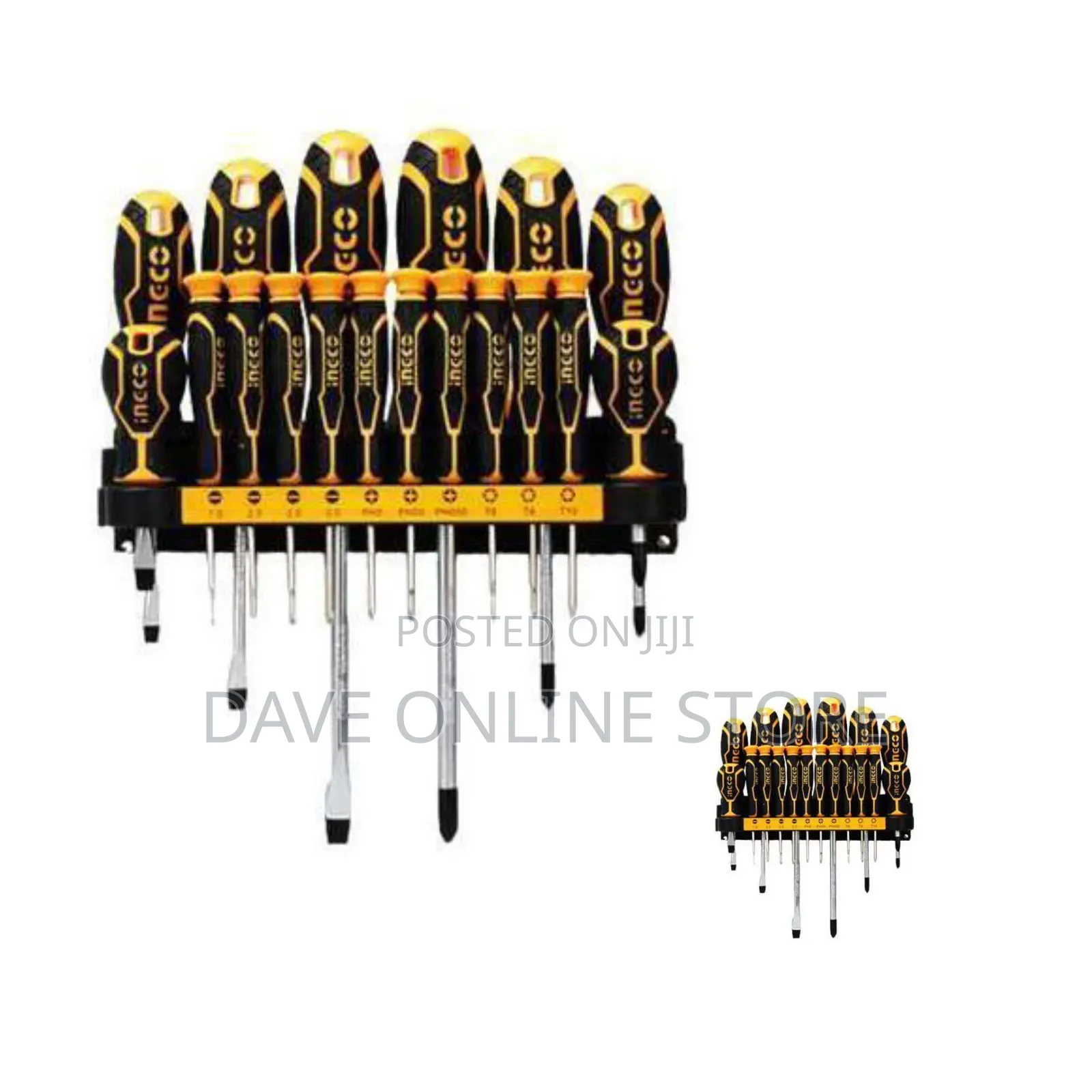 INGCO 18 PCS Screwdriver and Precision Screwdriver Set-Black