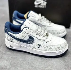 Original Unisex Nike Air Force 1/Louis Vuitton Denim Sneaker