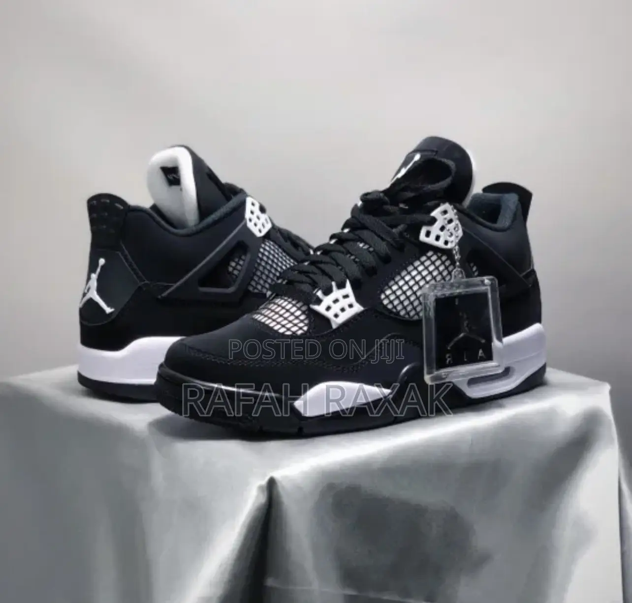 Original Air Jordan 4 Retro White Thunder Sneakers