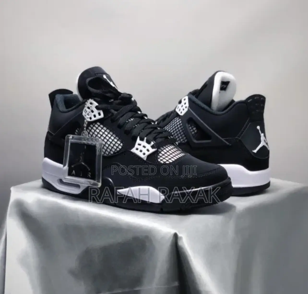Original Air Jordan 4 Retro White Thunder Sneakers