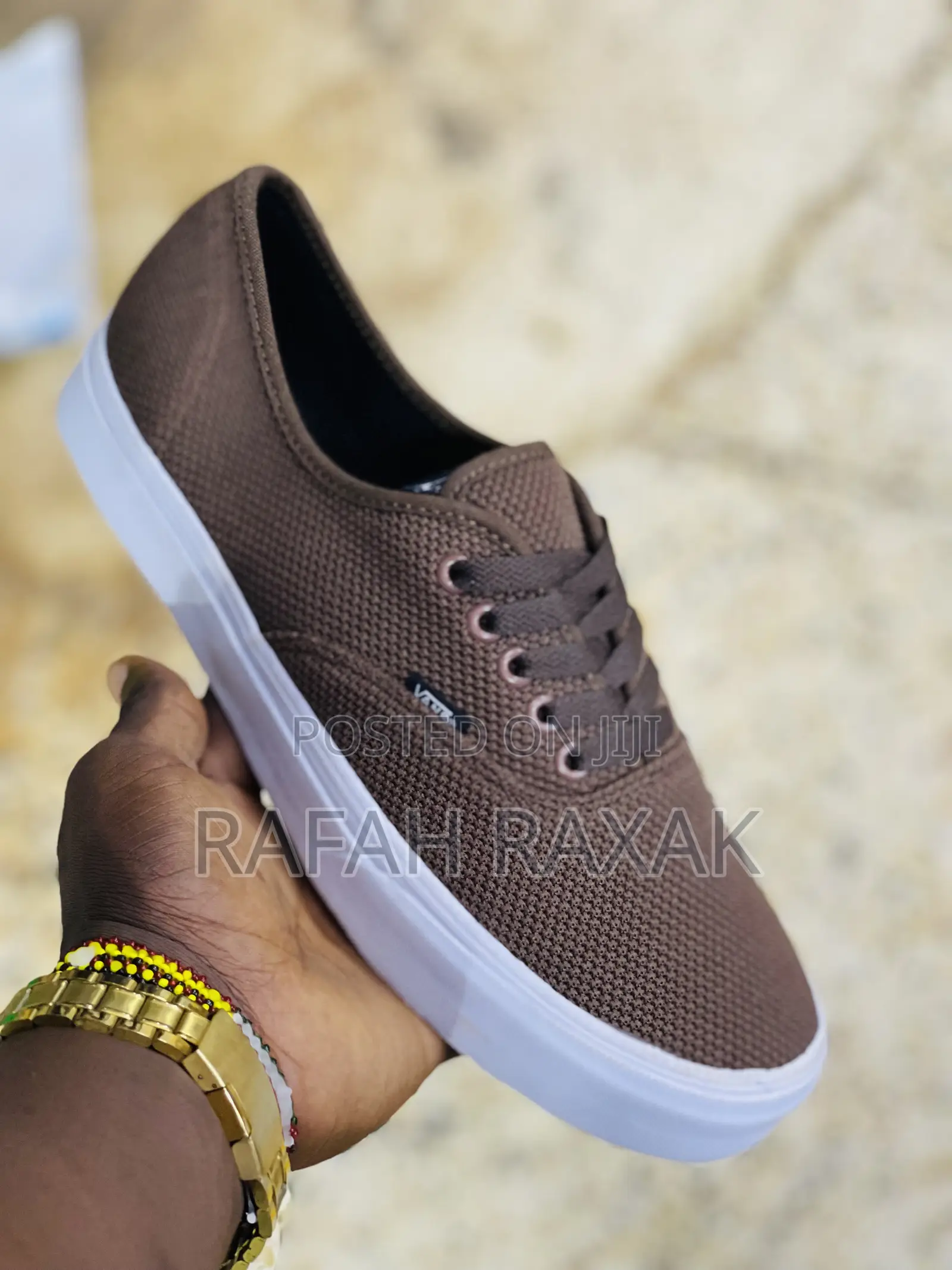 Original Brown Unisex Vans Off the Wall Sneakers