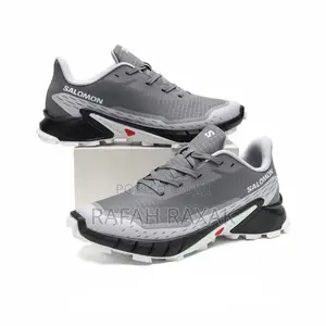 Original Mid Grey Salomon Alphacross 5 Trial Running Sneaker