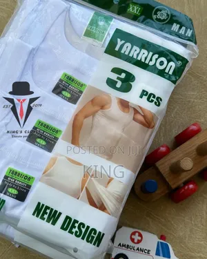 Yarr High Cotton Vests. 3piece Set