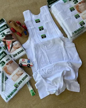 Liven Genuine Cotton Vests. 3piece Set