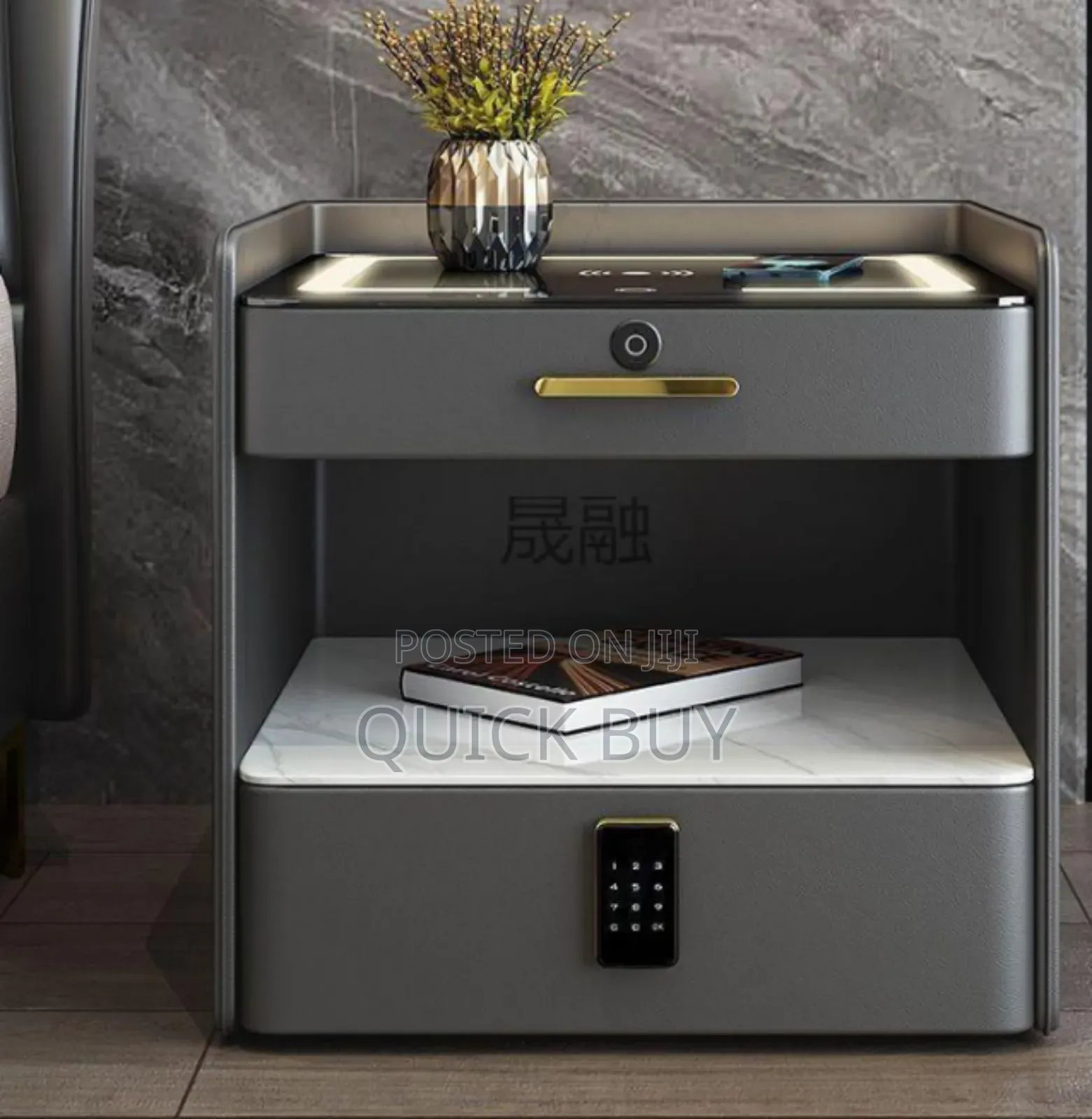 Smart Unique Furniture Bedside Table, Multifunctional