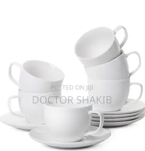 12pcs Elegant Porcelain Bubble Tea Cups