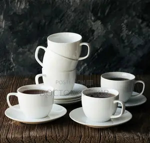 12pcs Elegant Porcelain Bubble Tea Cups