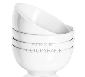 6pcs White Stackable Ceramic Serving Bowls