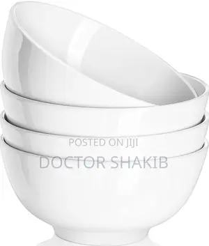6pcs White Stackable Ceramic Serving Bowls
