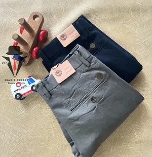 Kaki Trouser Set. Grey and Navy Blue
