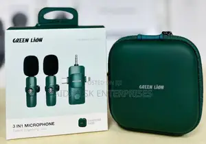 Green Lion 3 IN 1 Microphone Type-C / Lightning /Aux – Green