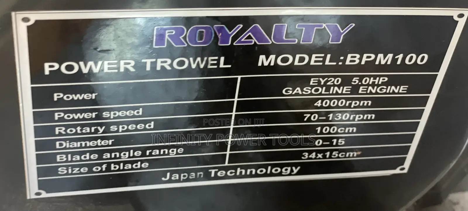 Power Trowel BPM100