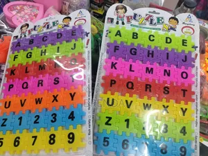 Brand New Plastic Jigsaw Puzzle With Alphabet and Numbers