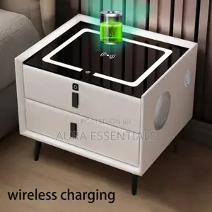 Smart LED Nightstand With 2 Drawers