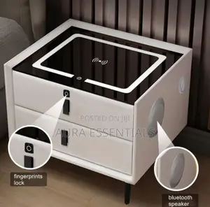 Smart LED Nightstand With 2 Drawers