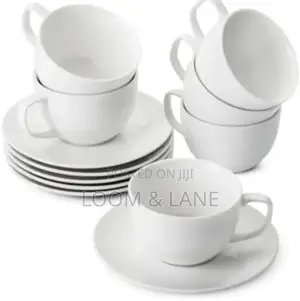 White Tea Cups and Saucers(12pcs)