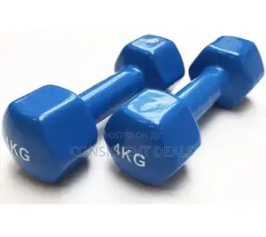 Pair of 4kg Vinyl Coated Dumbbells