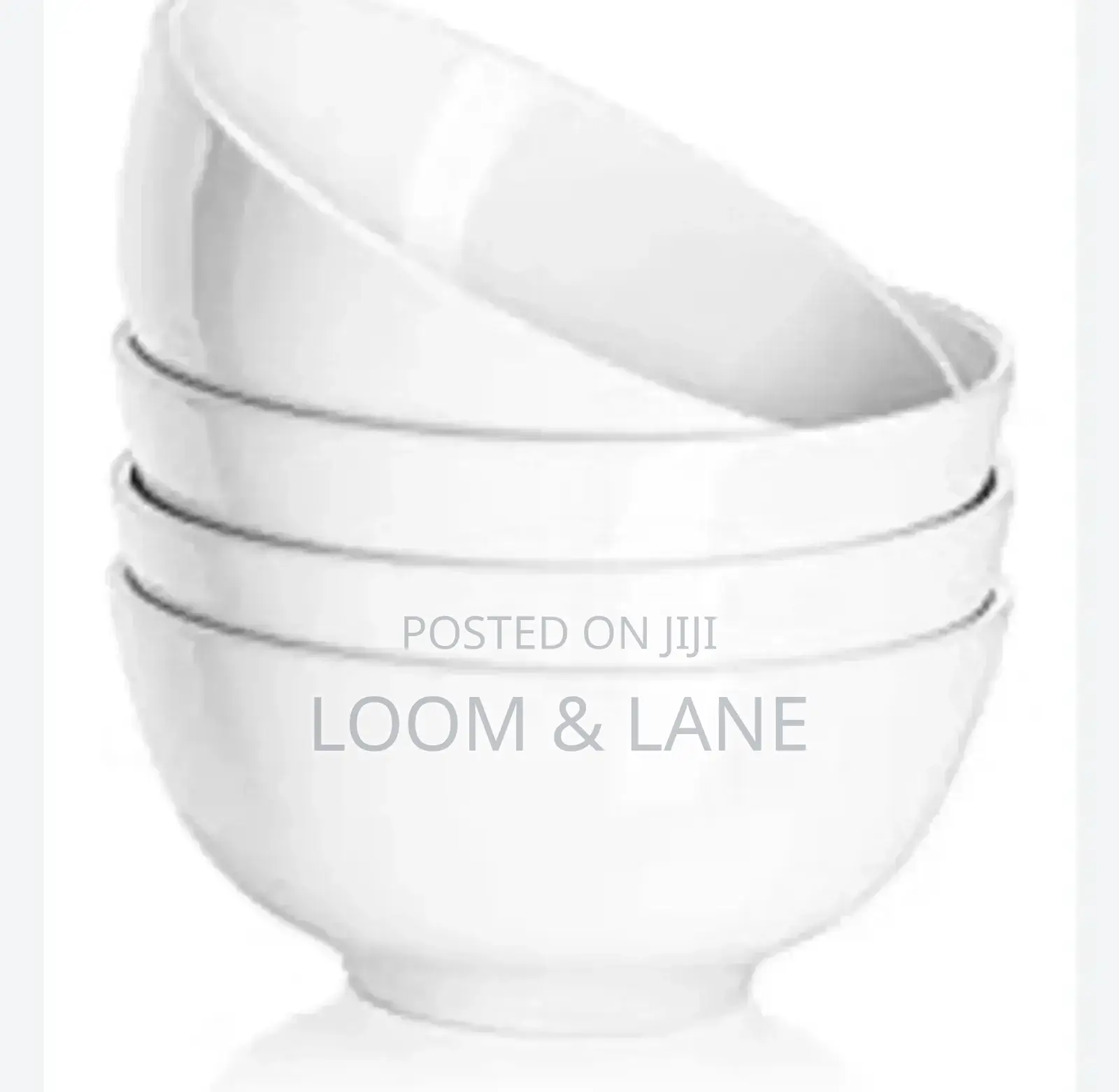 Large White Ceramic Soup Bowls(6pcs)