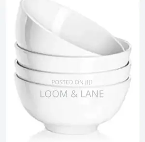 Large White Ceramic Soup Bowls(6pcs)