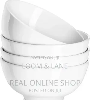 Large White Ceramic Soup Bowls(6pcs)