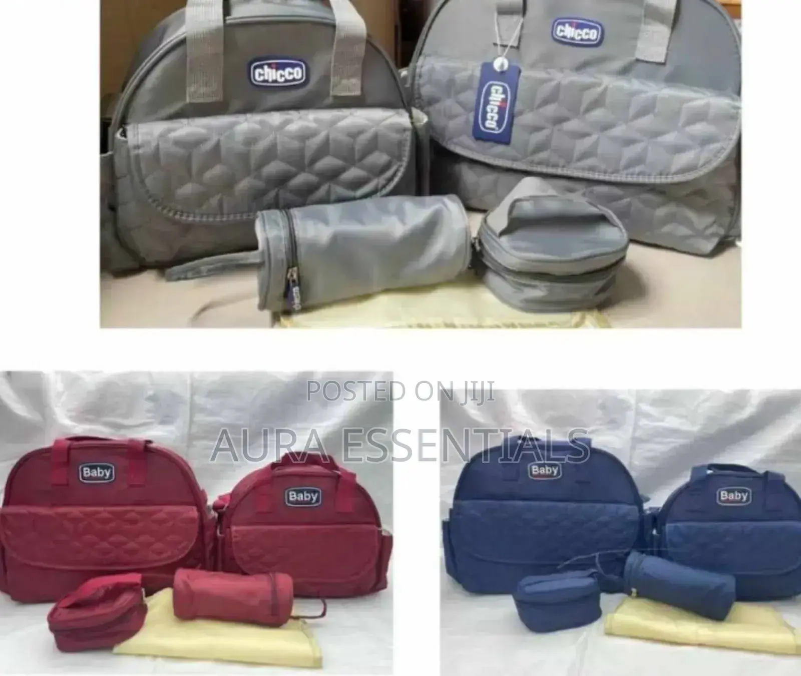 5pcs Chicco Baby Diaper Bag