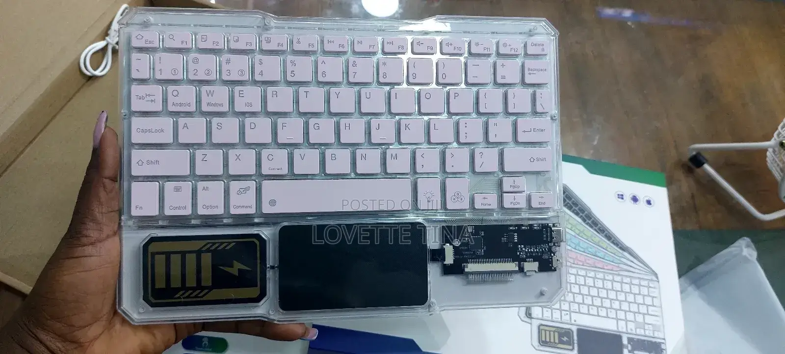 Transparent Wireless Rechargeable Keyboard