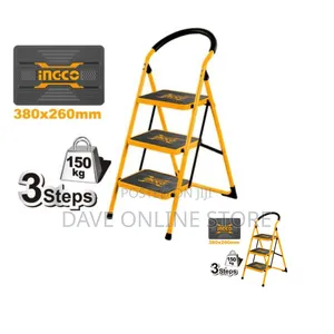 INGCO 3 Step Ladder - Orange