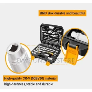 INGCO Socket Set 25pcs 1/2", Tool Kit Tool Kit for Home Use