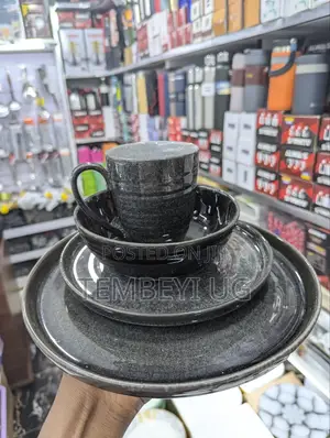 24 Piece, Dinner Set. Grey