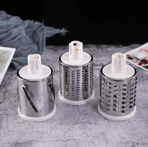 Manual Tabletop Drum Cheese Grater 3 in 1 Rotary Slicer